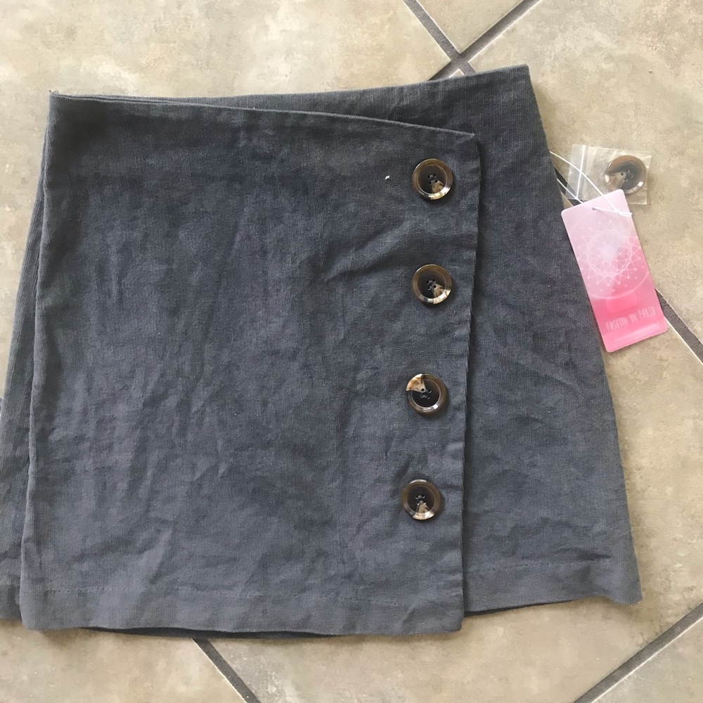 Charcoal corduroy skirt